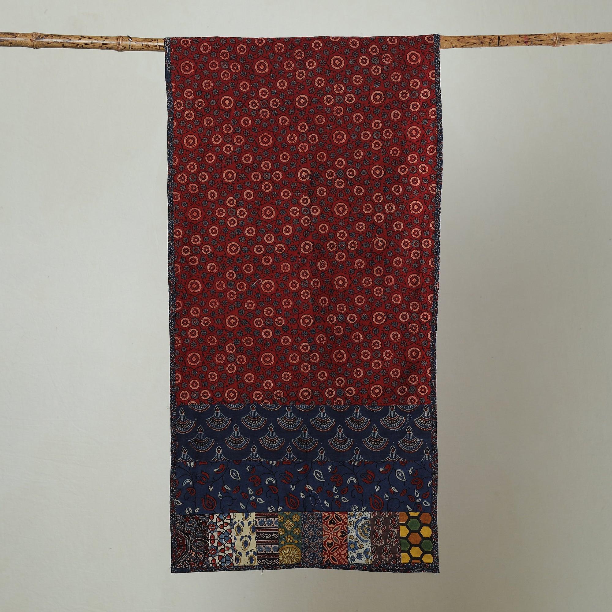 Multicolor - patchwork cotton stole in prints 39
