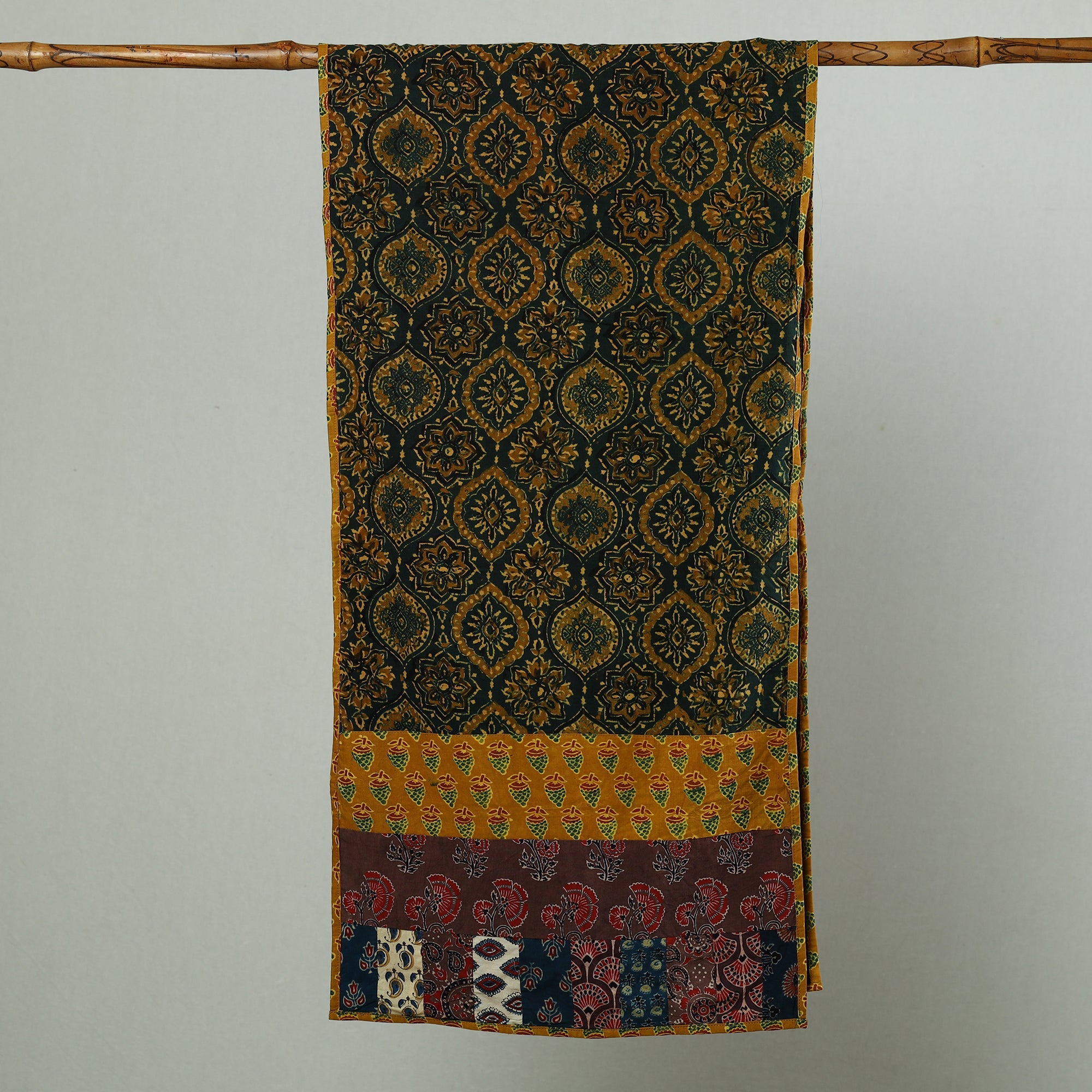 Multicolor - patchwork cotton stole in prints 49