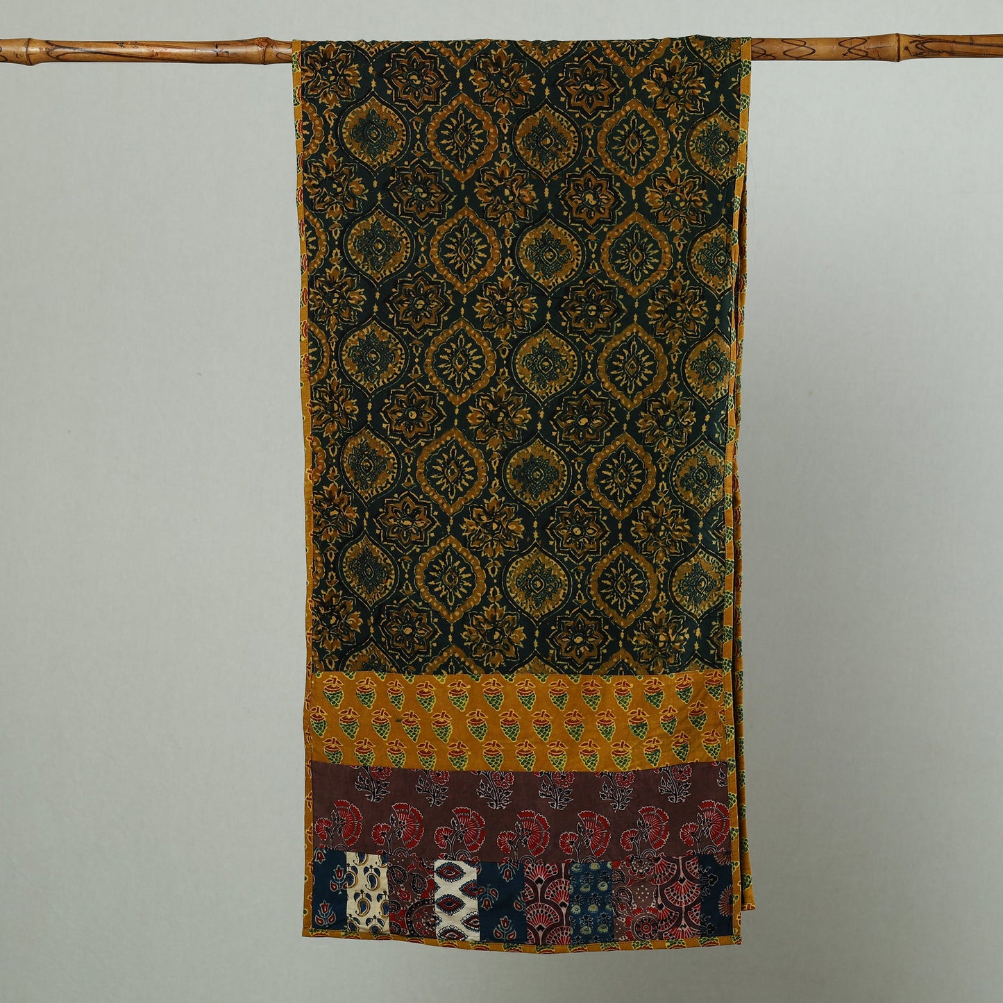 Multicolor - patchwork cotton stole in prints 49