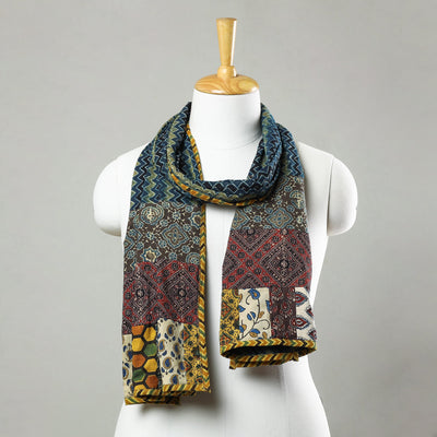 Multicolor - patchwork cotton stole in prints 51