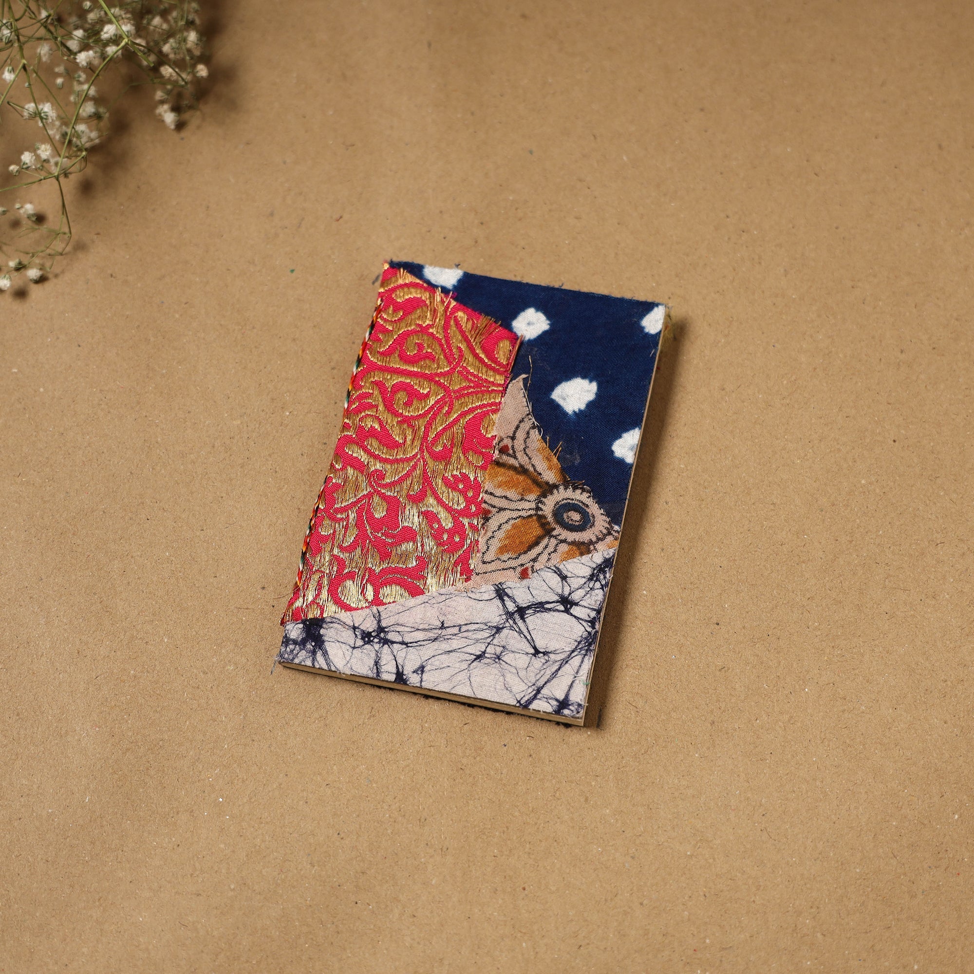 Patchwork fabric cover handmade paper notebook 104