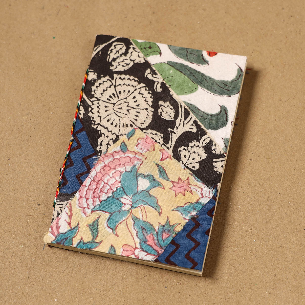 Patchwork fabric cover handmade paper notebook 115