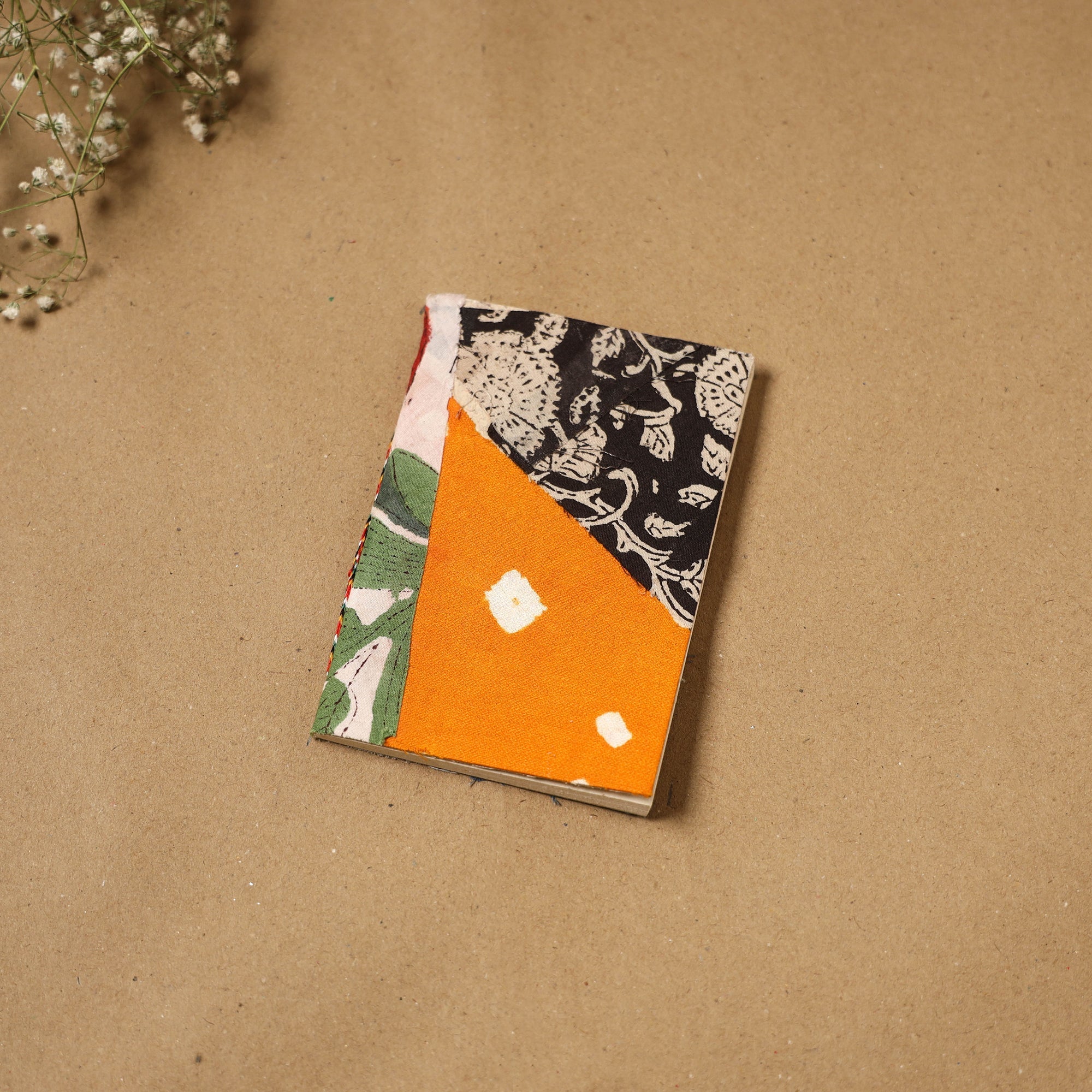 Patchwork fabric cover handmade paper notebook 122