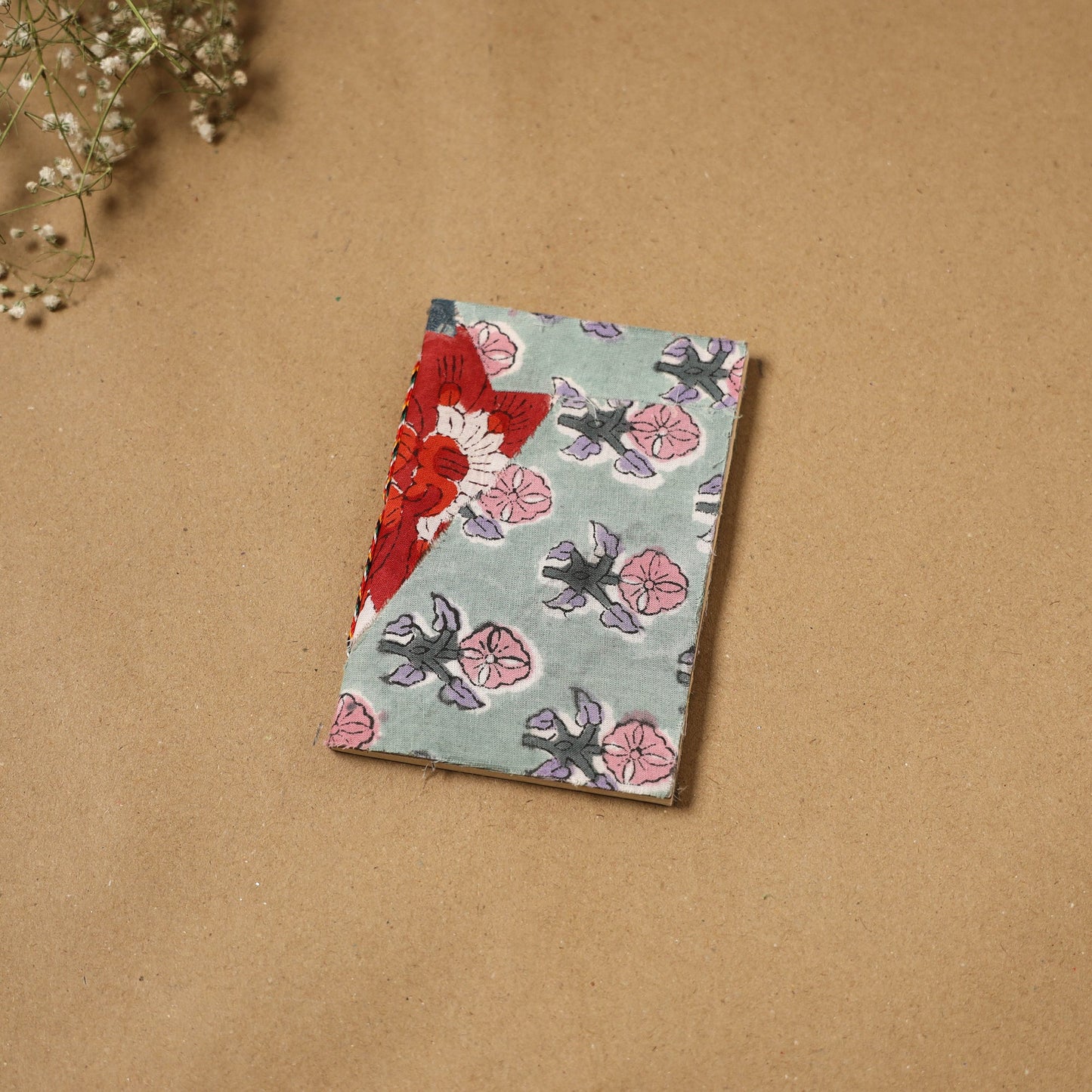 Patchwork fabric cover handmade paper notebook 127