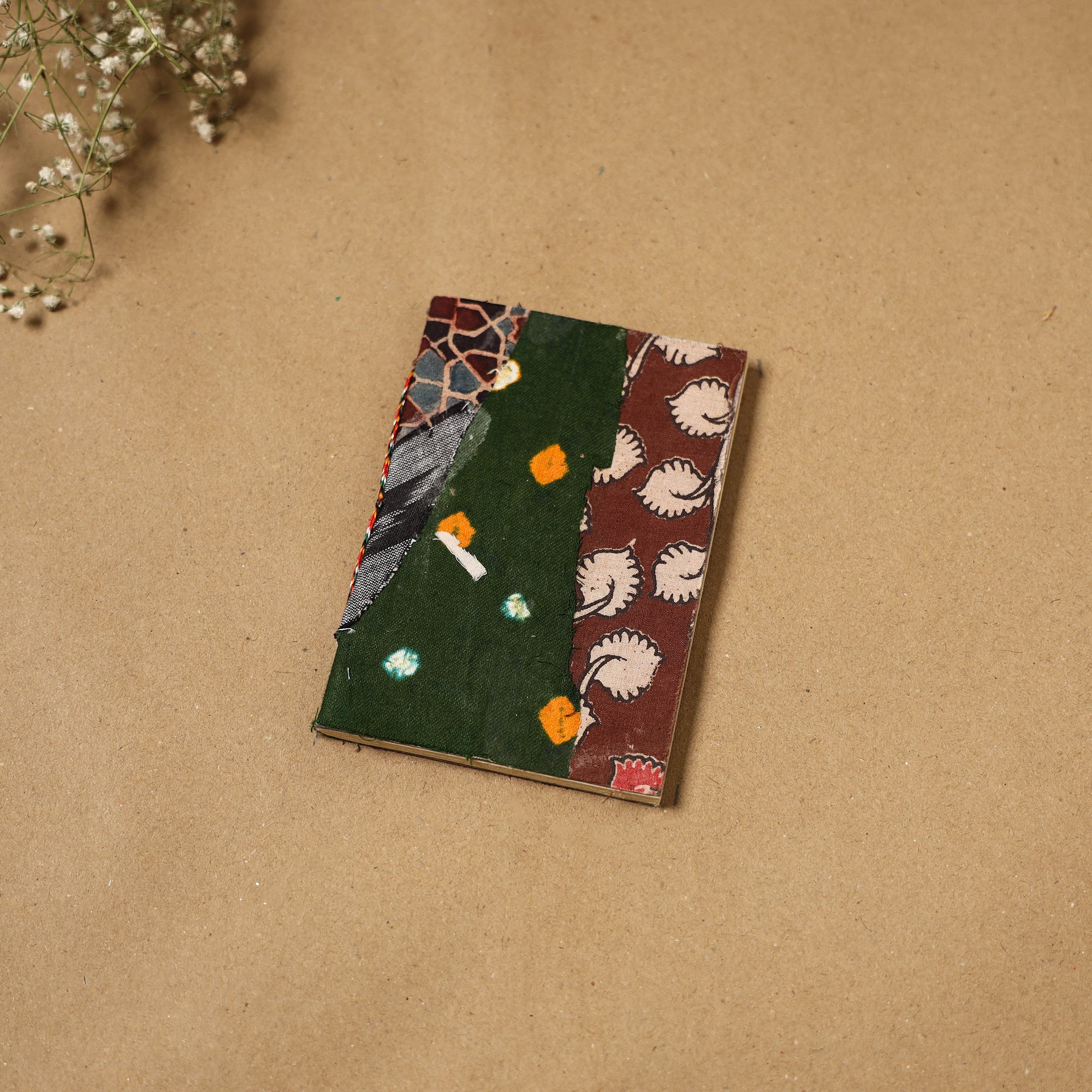 Patchwork fabric cover handmade paper notebook 131