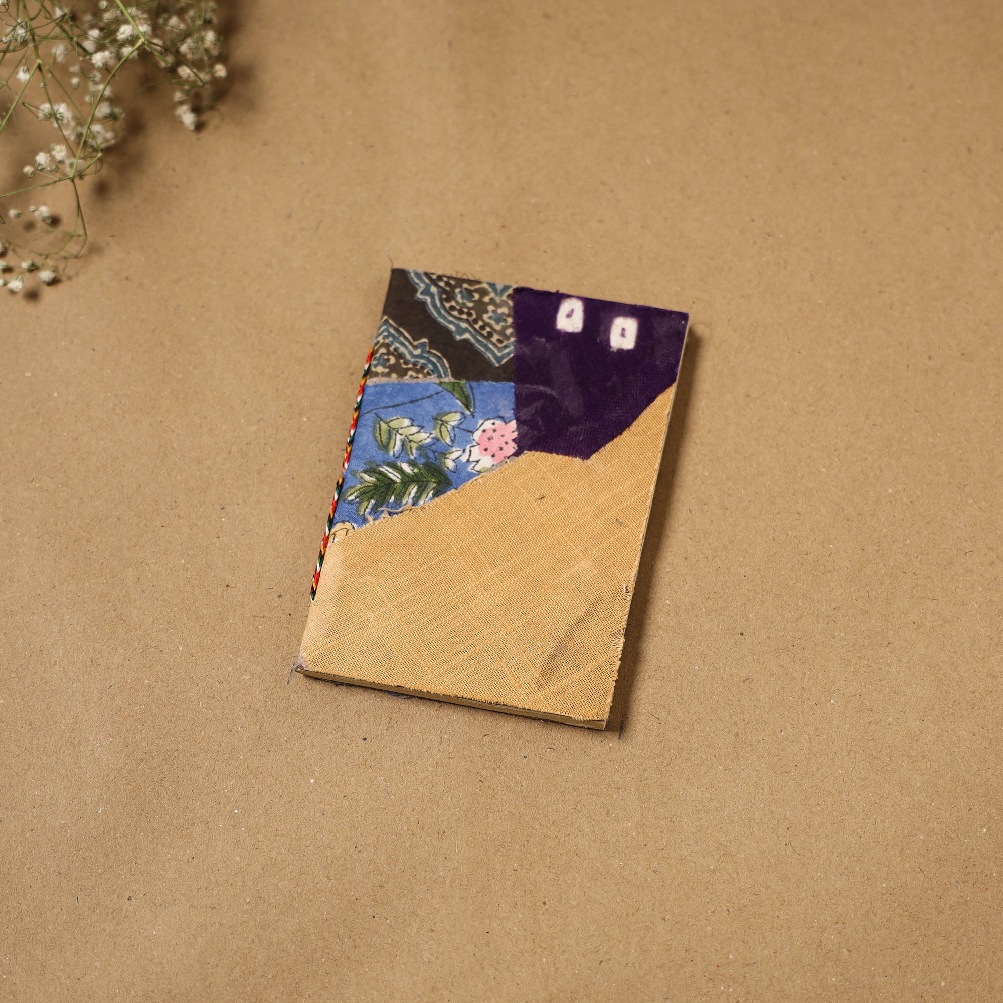 Patchwork fabric cover handmade paper notebook 132