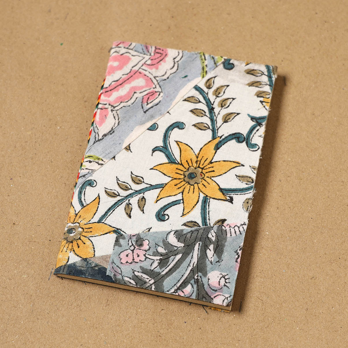 Patchwork fabric cover handmade paper notebook 139