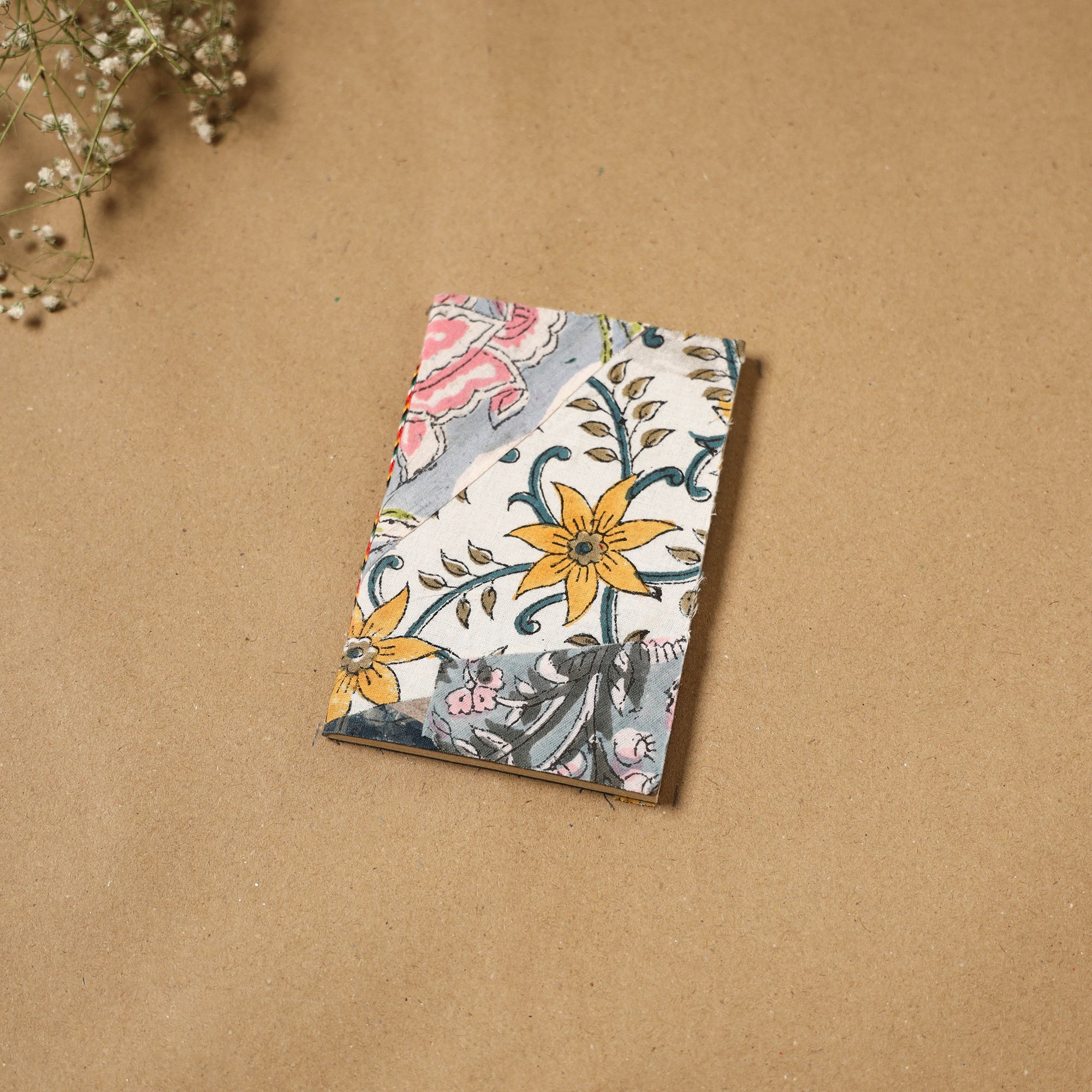 Patchwork fabric cover handmade paper notebook 139