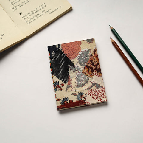 Multicolor Patchwork Fabric Cover Handmade Paper Notebook