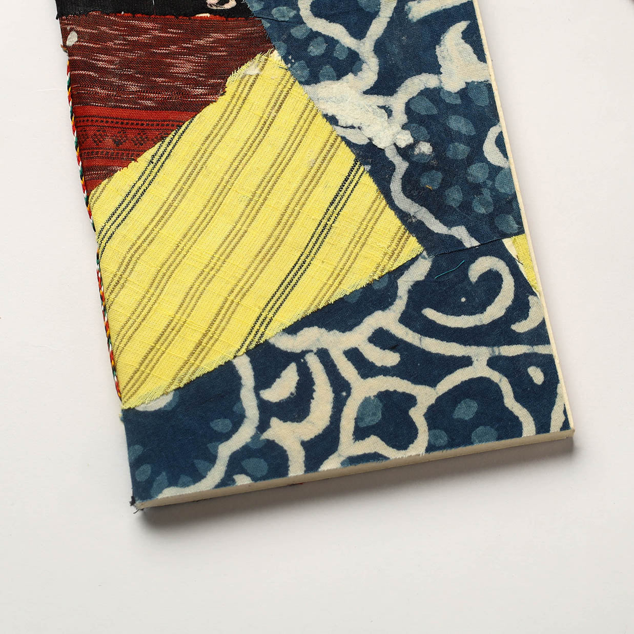 Multicolor Patchwork Fabric Cover Handmade Paper Notebook