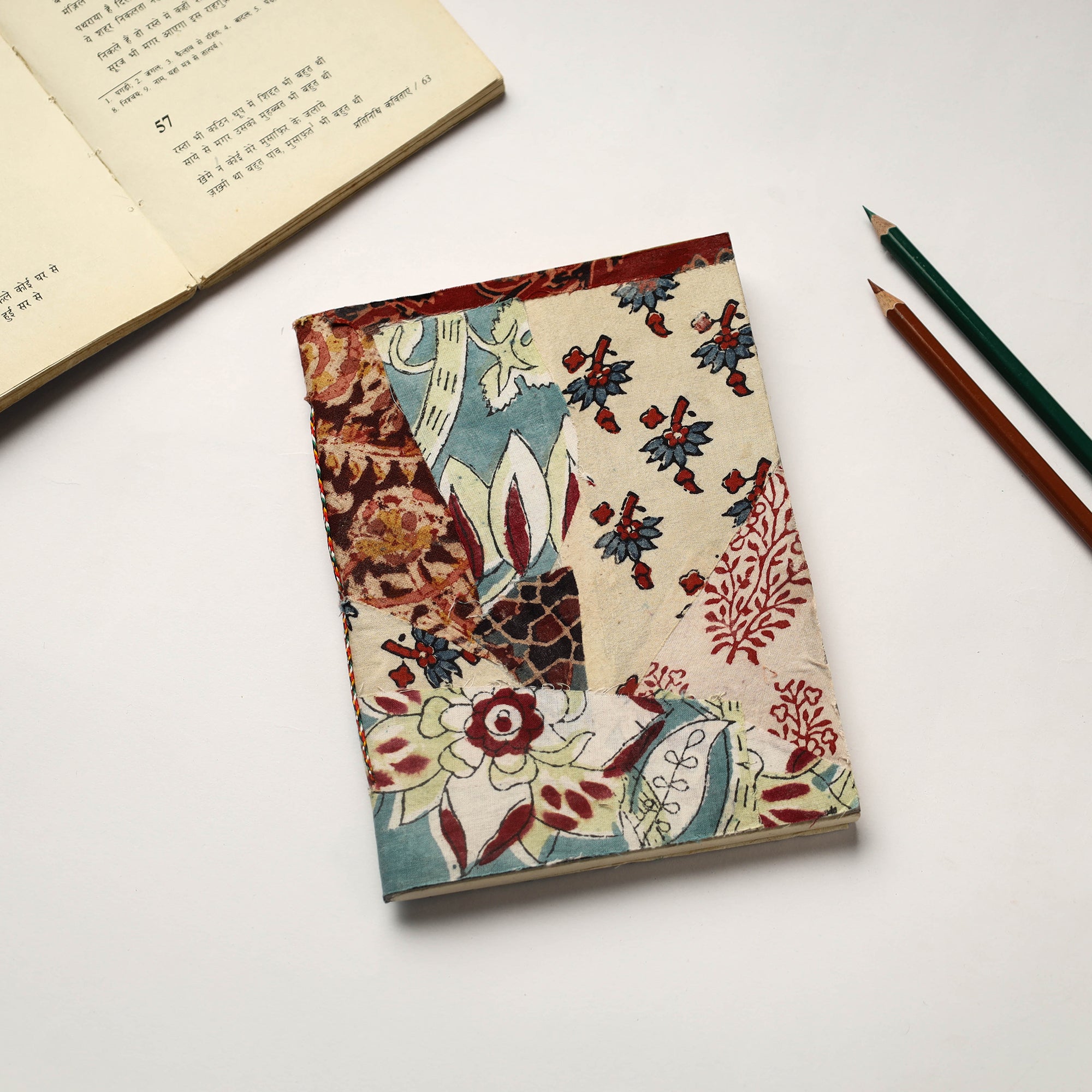 Buy Patchwork Fabric Cover Handmade Paper Notebook