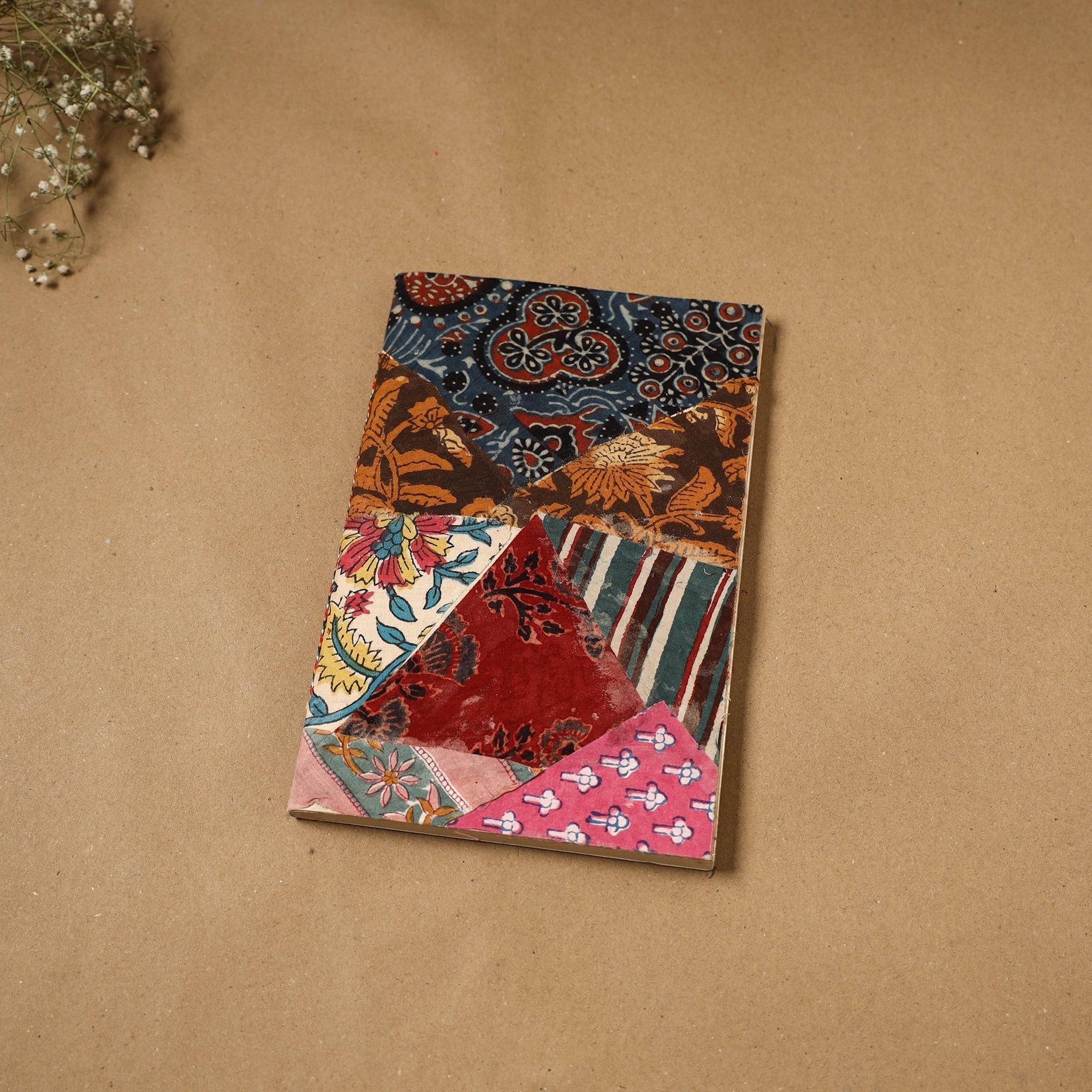 Patchwork fabric cover handmade paper notebook 73