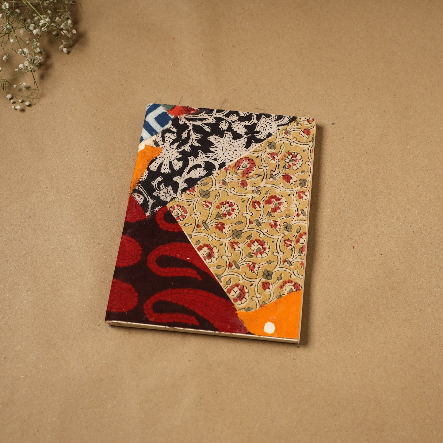 Patchwork fabric cover handmade paper notebook 77