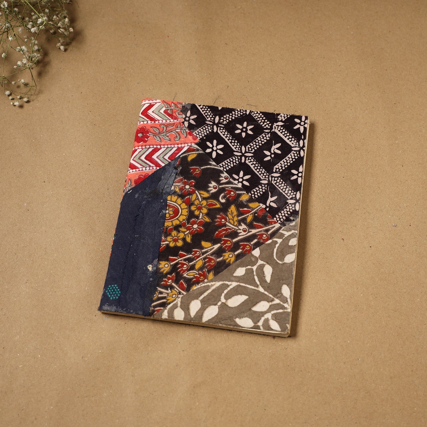 Patchwork fabric cover handmade paper notebook 79