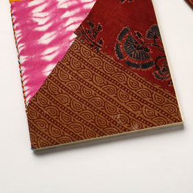 Multicolor  Patchwork Fabric Cover Handmade Paper Notebook