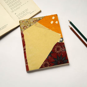 Multicolor Patchwork Fabric Cover Handmade Paper Notebook