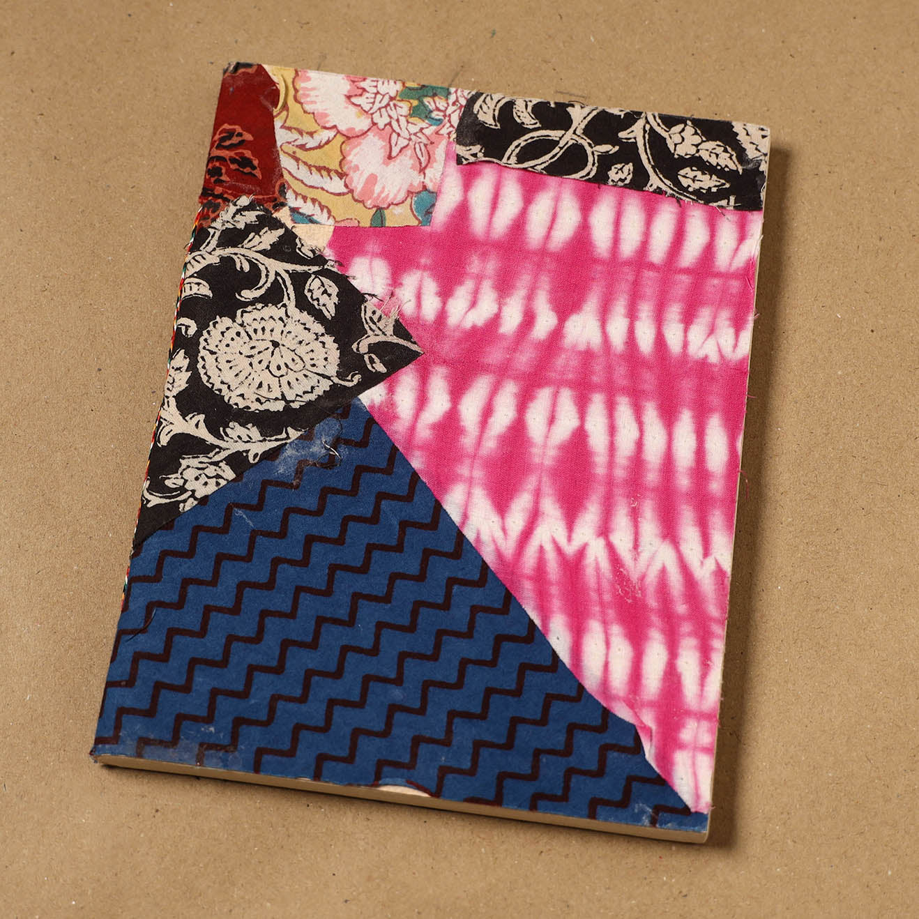 Patchwork fabric cover handmade paper notebook 82