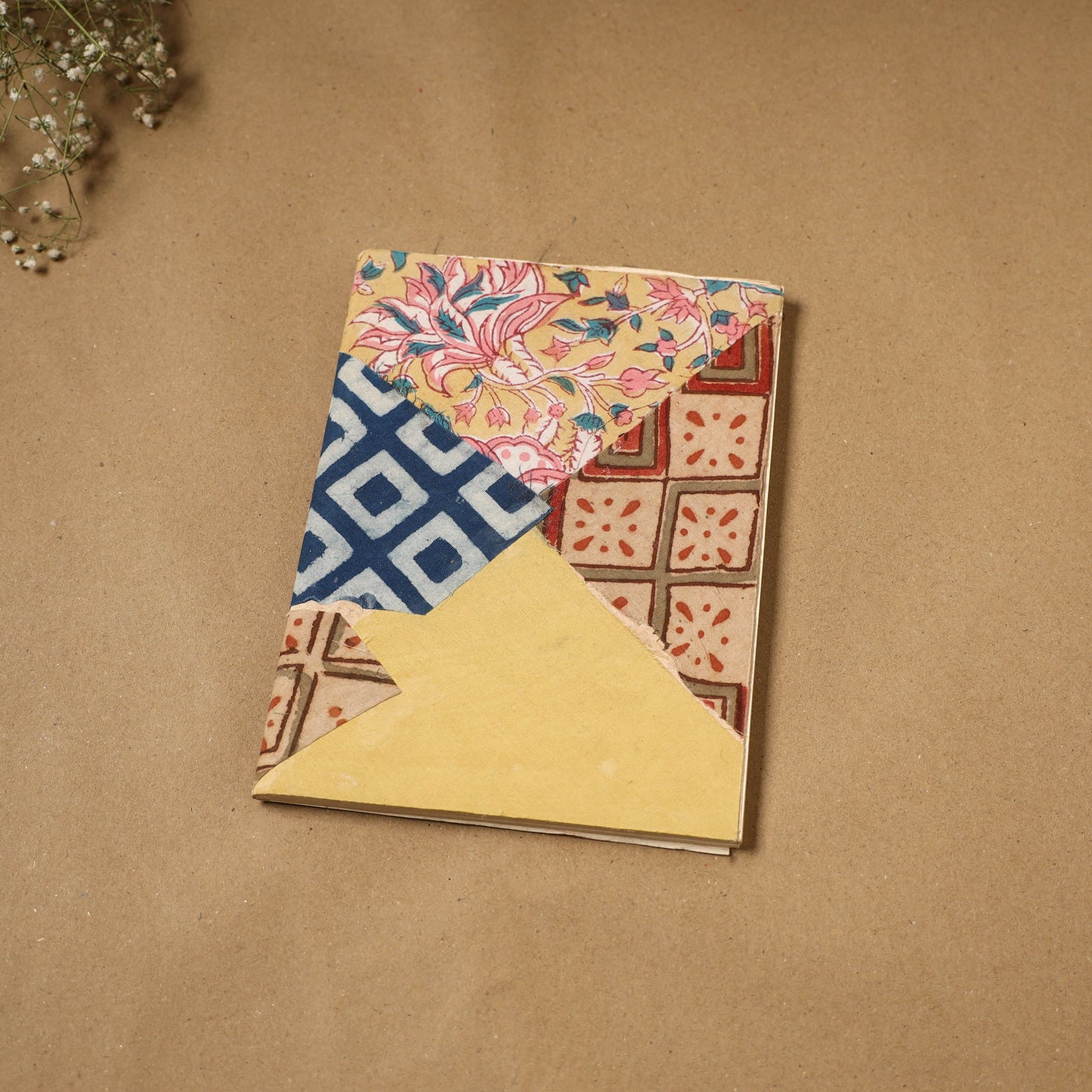 Patchwork fabric cover handmade paper notebook 83