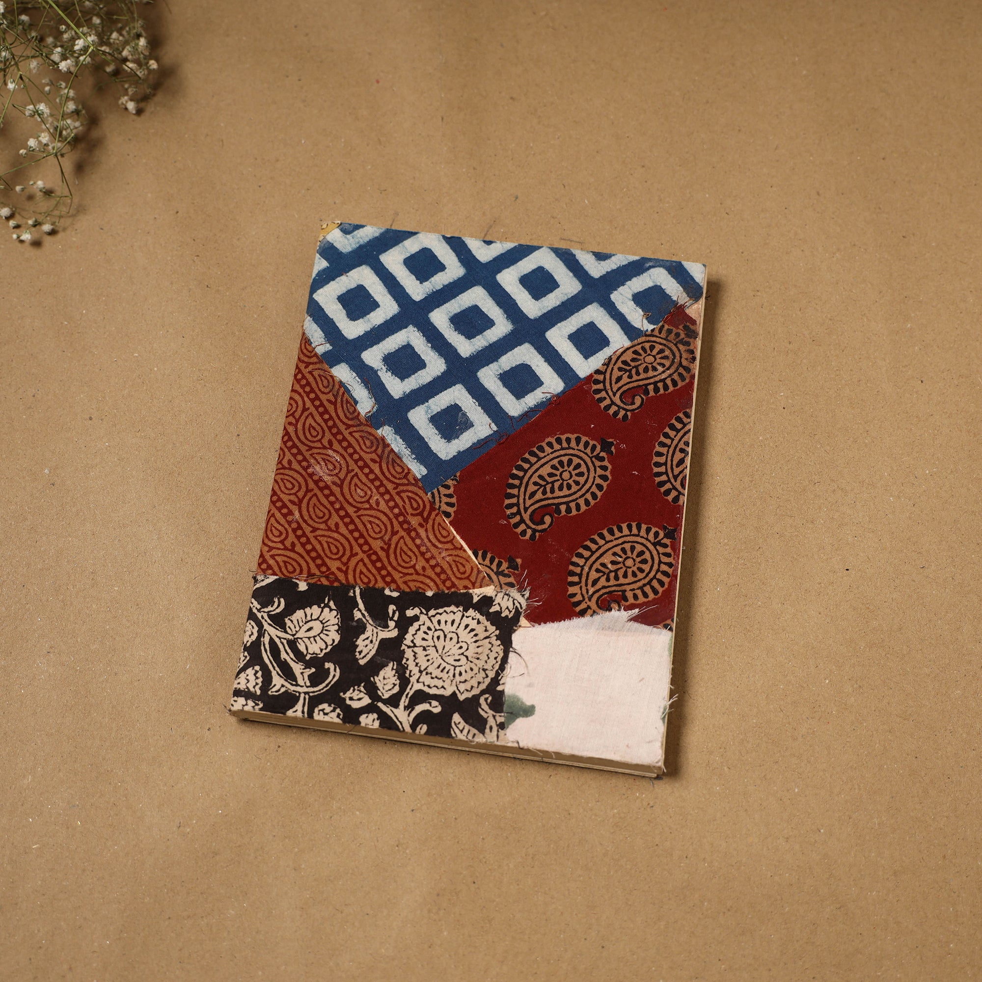 Patchwork fabric cover handmade paper notebook 84