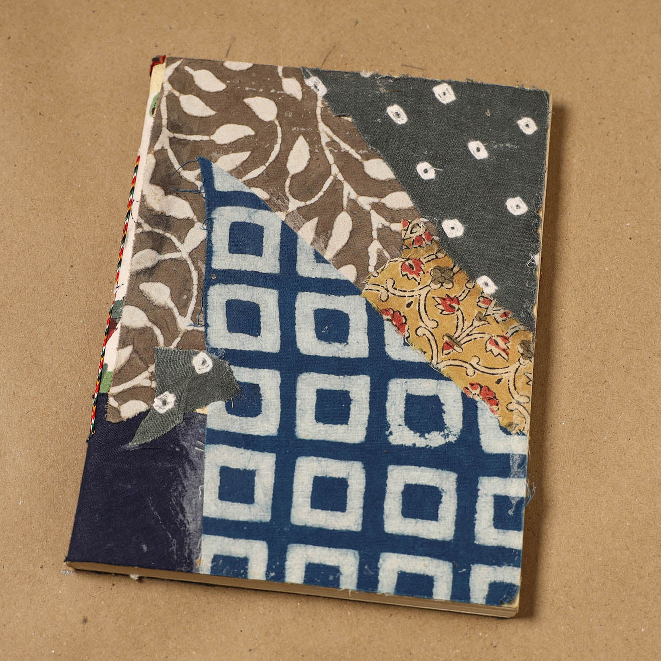 Patchwork fabric cover handmade paper notebook 85