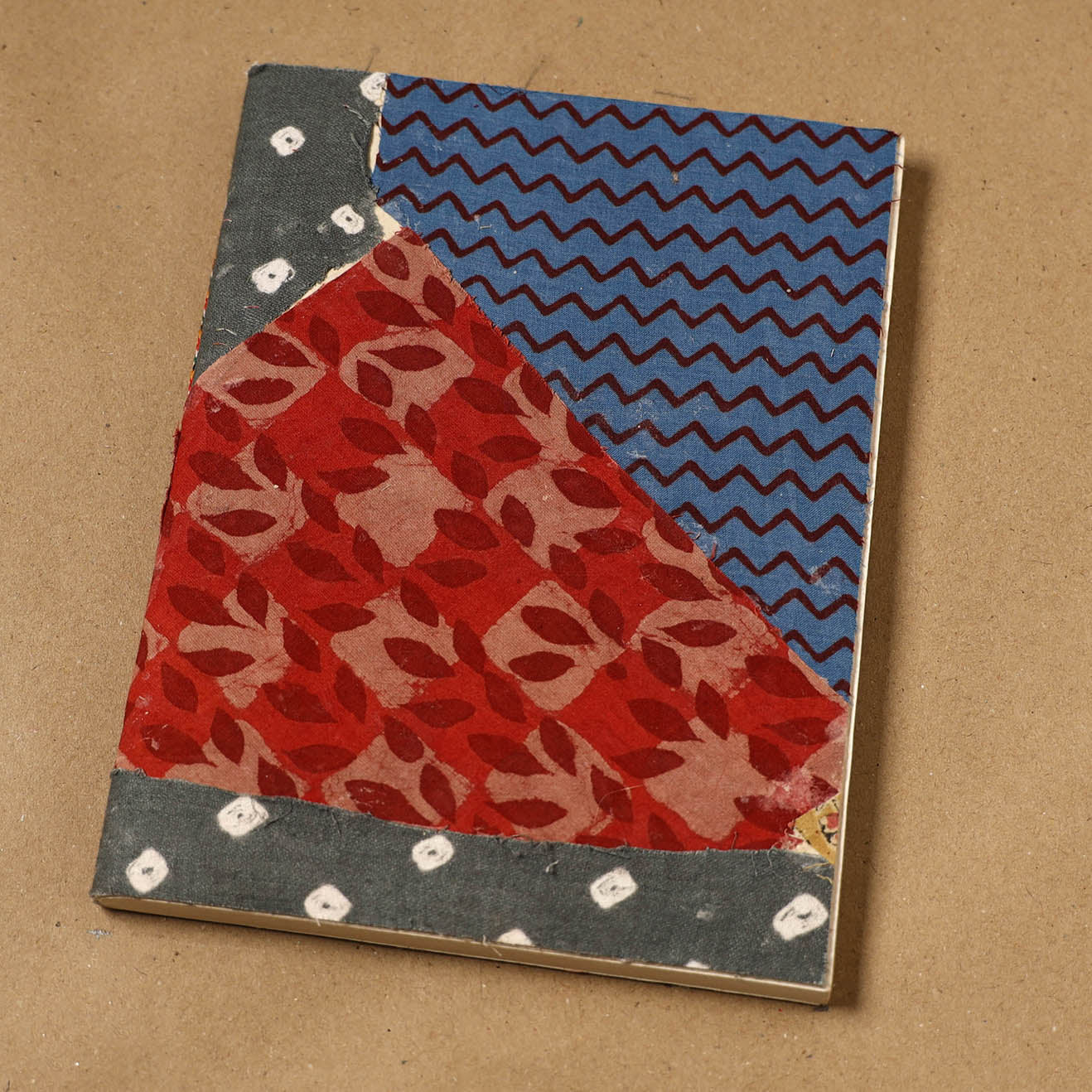 Patchwork fabric cover handmade paper notebook 86