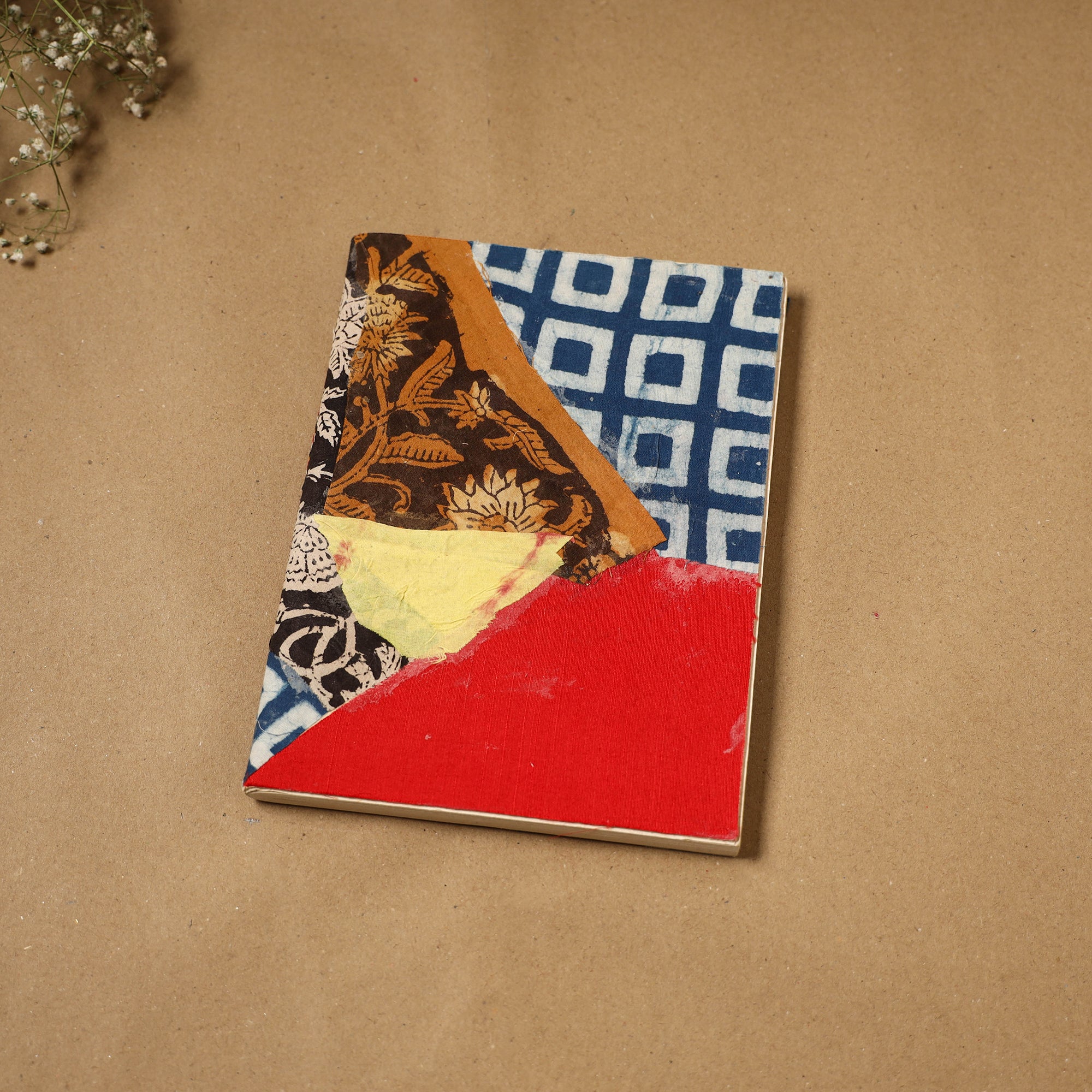 Patchwork fabric cover handmade paper notebook 90