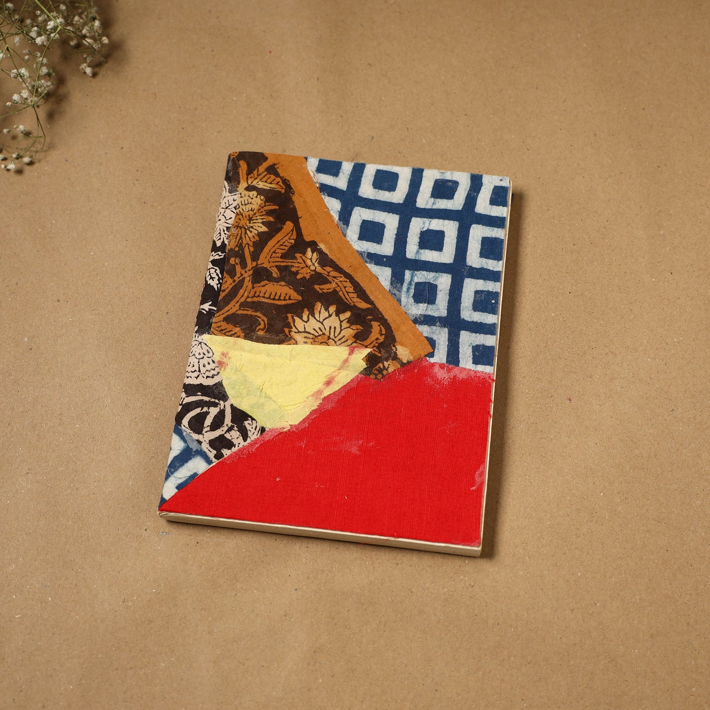 Patchwork fabric cover handmade paper notebook 90