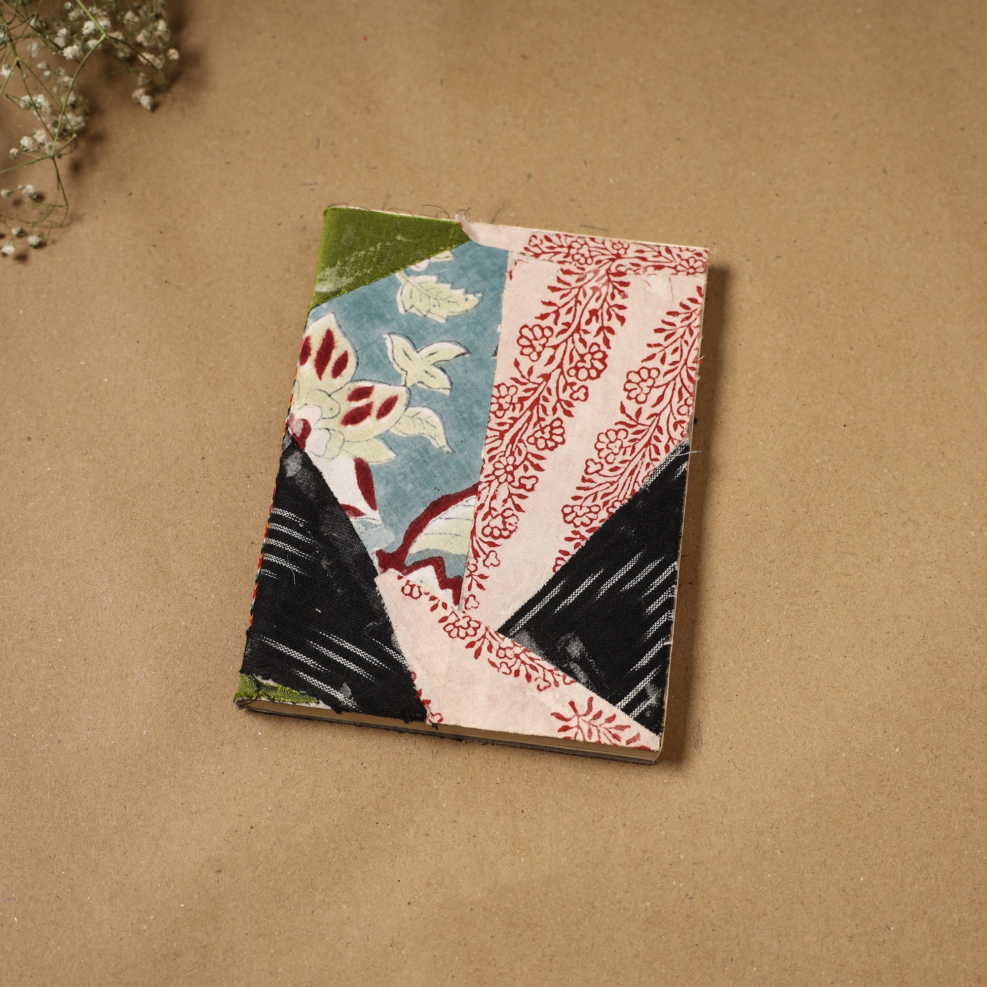 Patchwork fabric cover handmade paper notebook 92