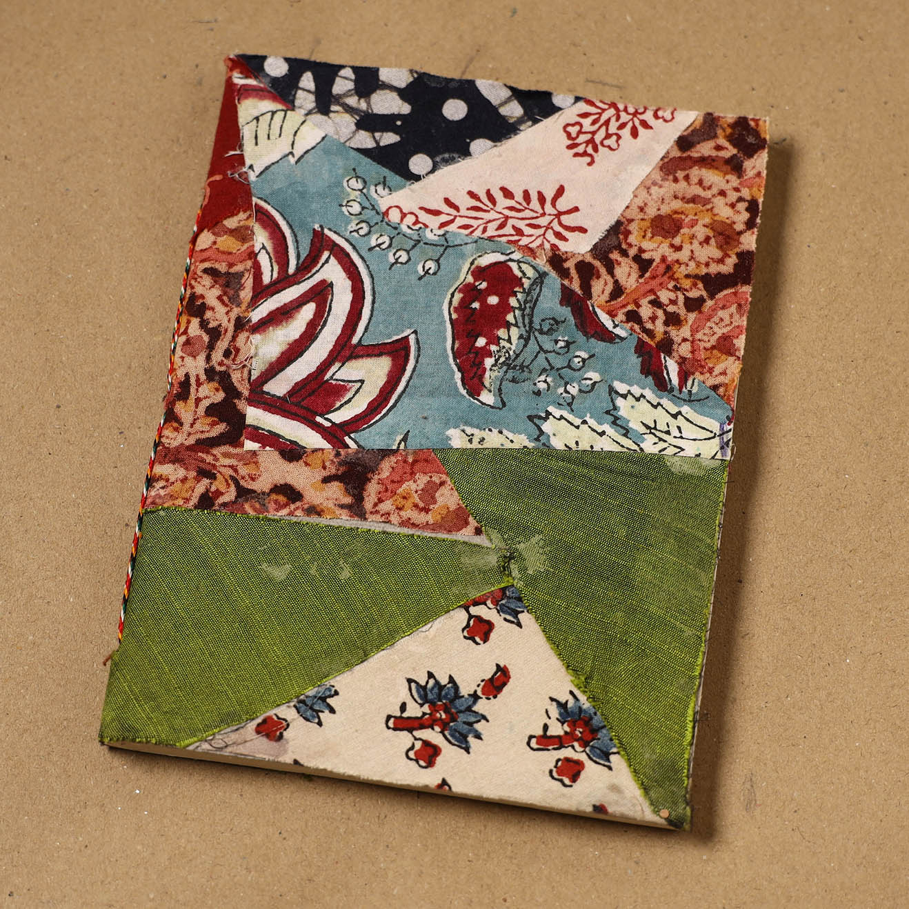 Patchwork fabric cover handmade paper notebook 93