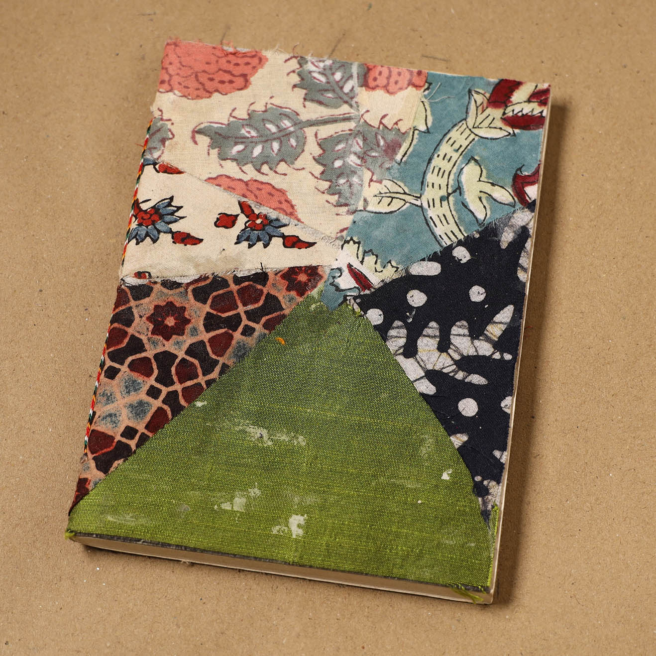 Patchwork fabric cover handmade paper notebook 94