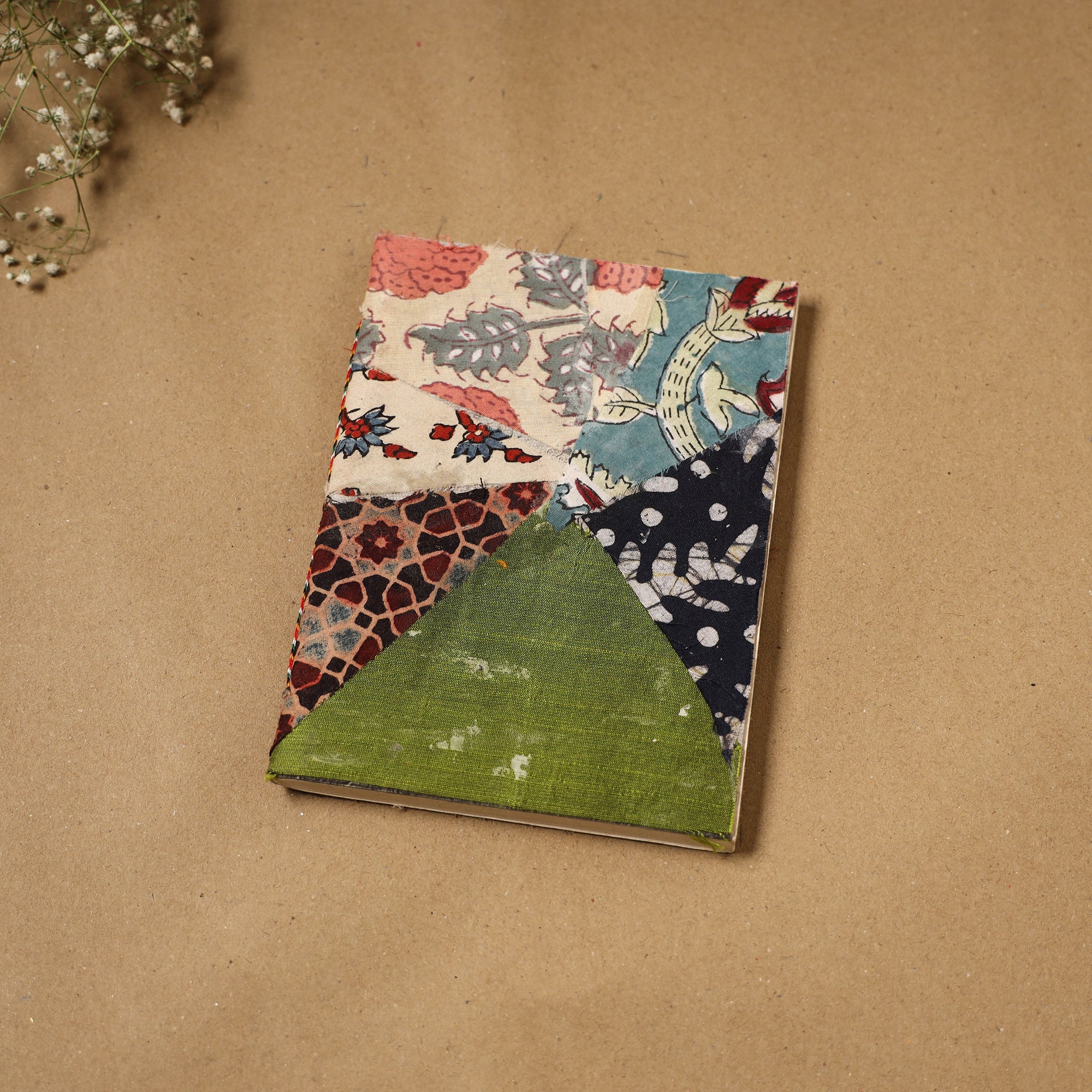 Patchwork fabric cover handmade paper notebook 94