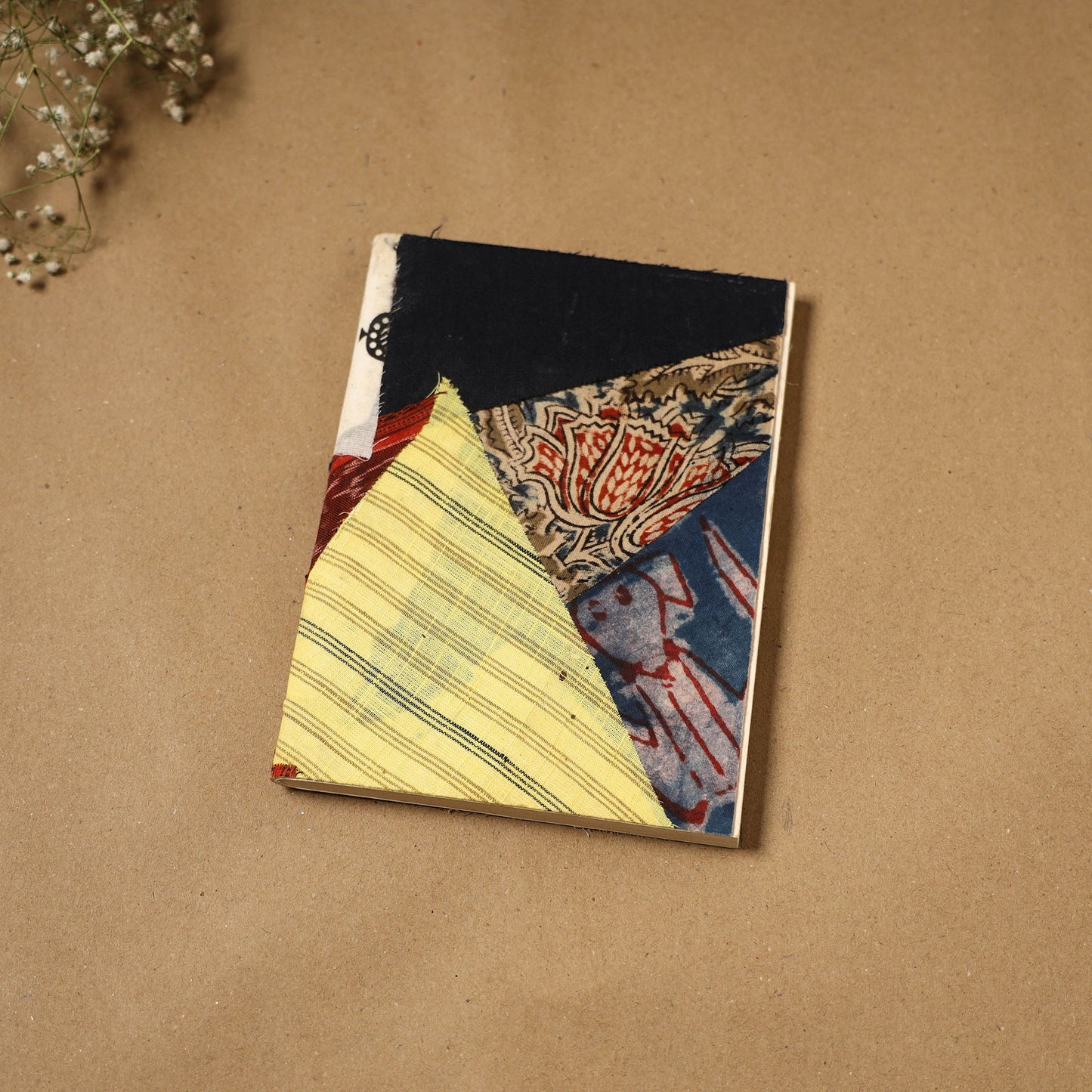 Patchwork fabric cover handmade paper notebook 95