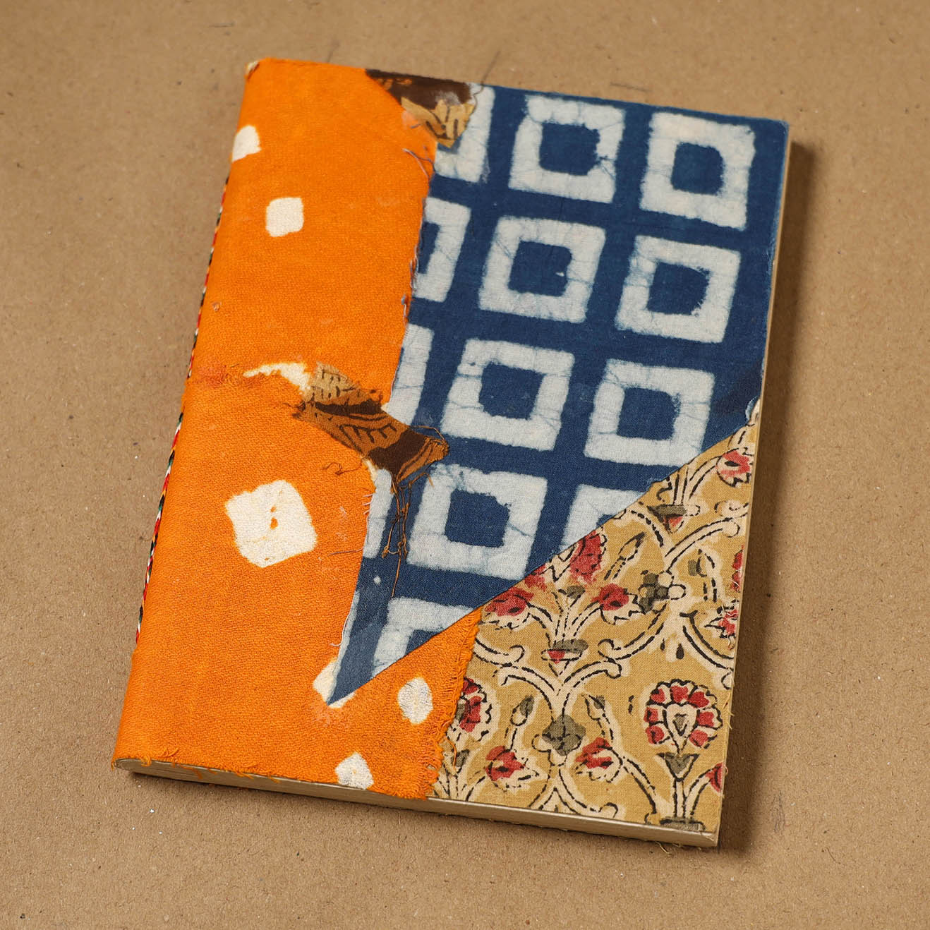 Patchwork fabric cover handmade paper notebook 96