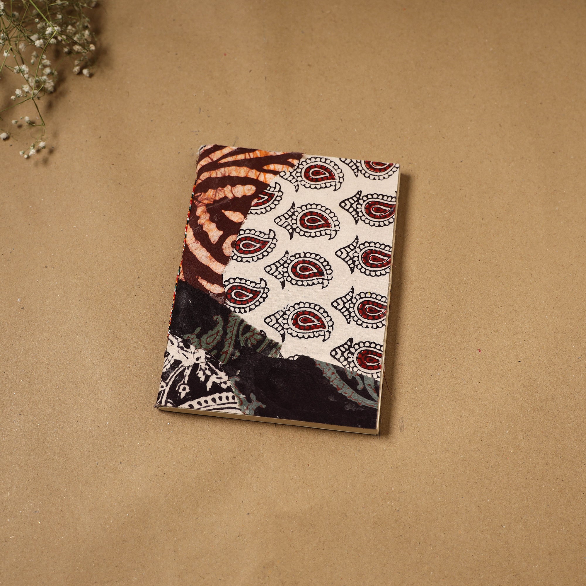 Patchwork fabric cover handmade paper notebook 97