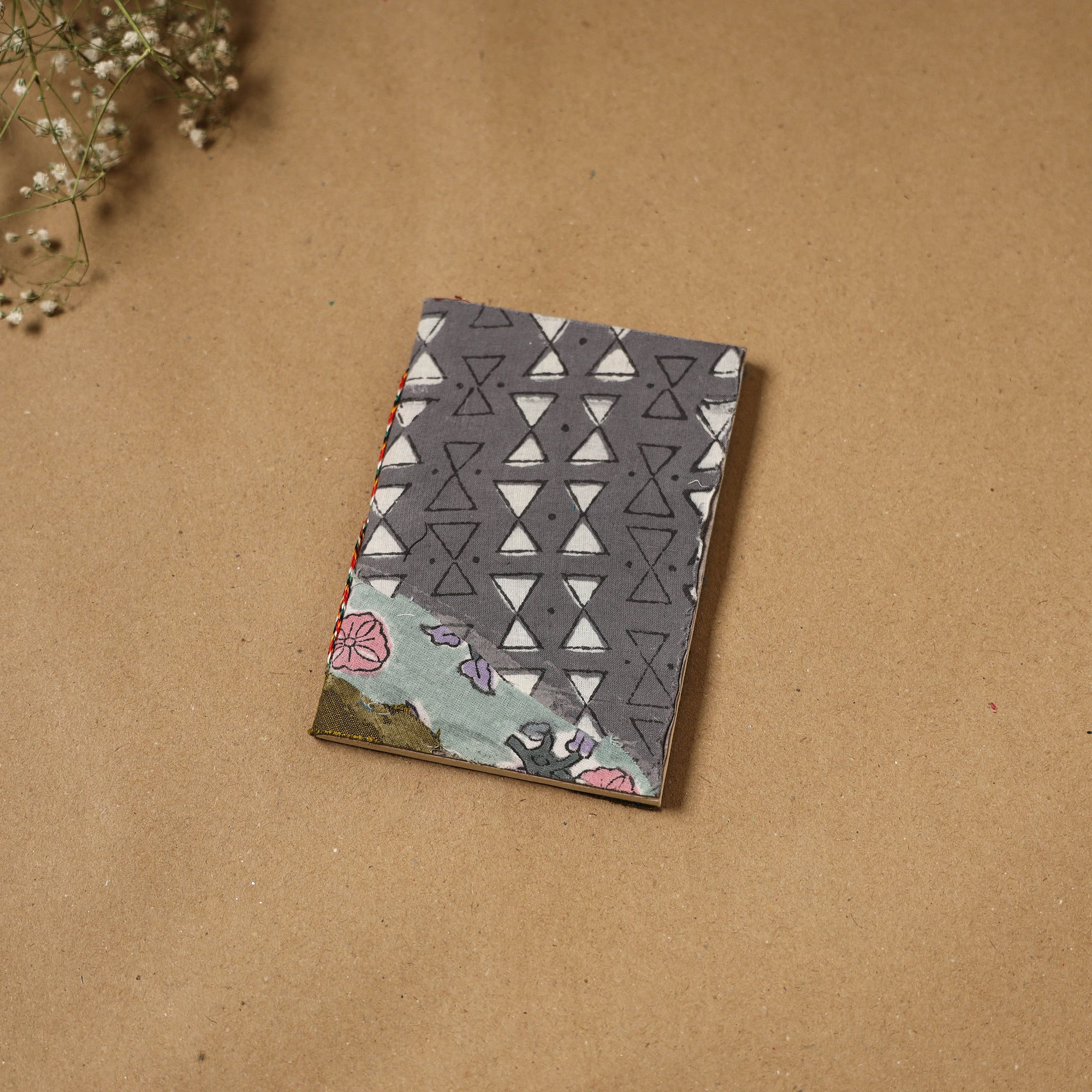 Patchwork fabric cover handmade paper notebook 98