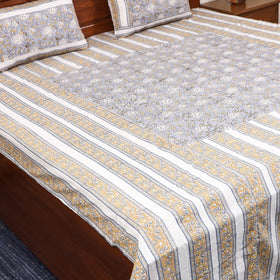 Patchwork hand double sanganeri bedsheet set (108 x 90 in)