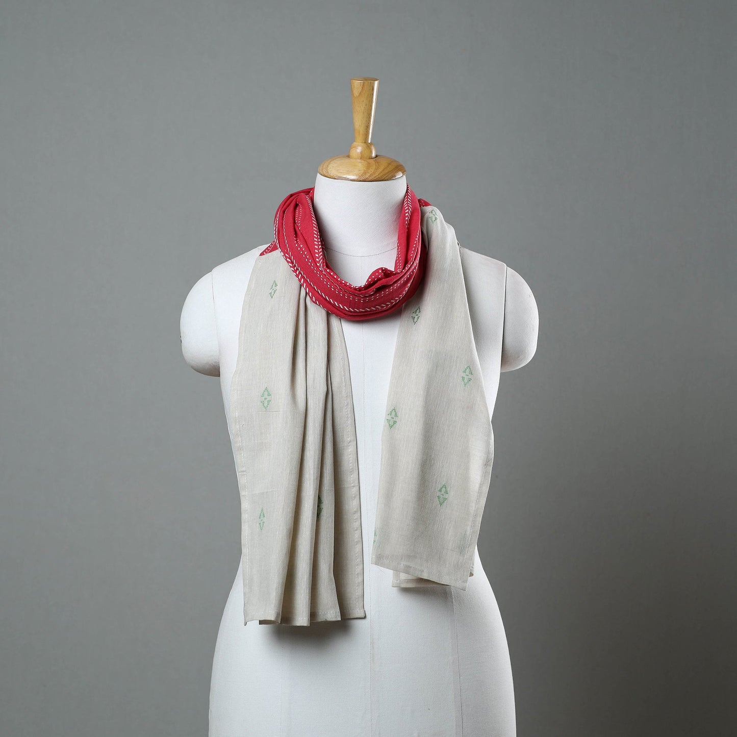 Multicolor - patchwork jacquard cotton stole 17