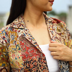   Multicolor Patchwork Kalamkari Print Women's Jacket 