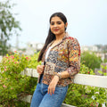   Multicolor Patchwork Kalamkari Print Women's Jacket 