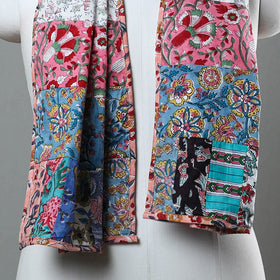 Shop Patchwork Block Printed Cotton Sanganeri Stole Online