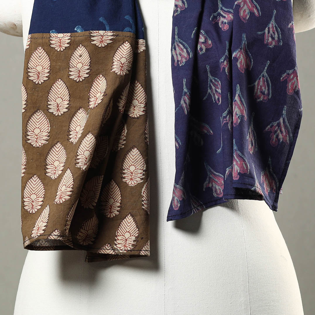  Patchwork Block Printed Cotton Stole 02 