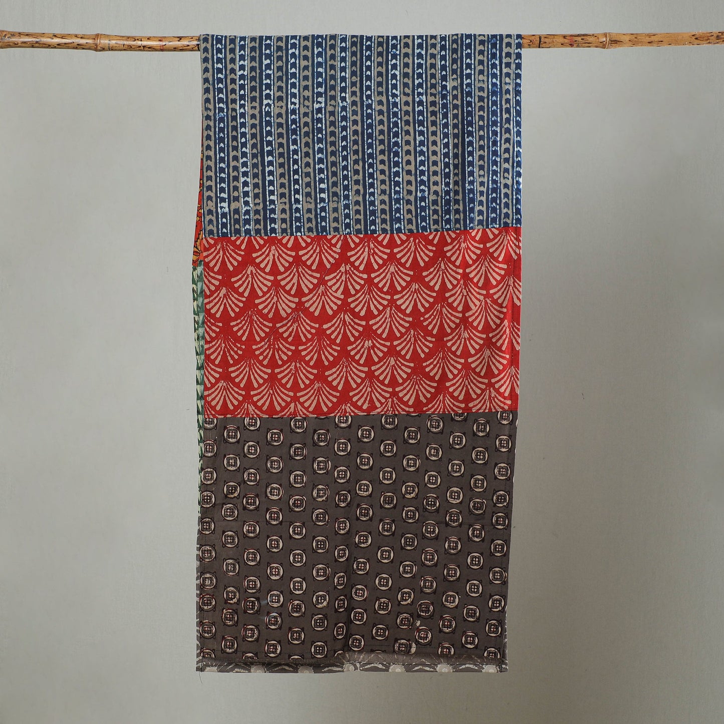 Patchwork Block Printed Cotton Stole
