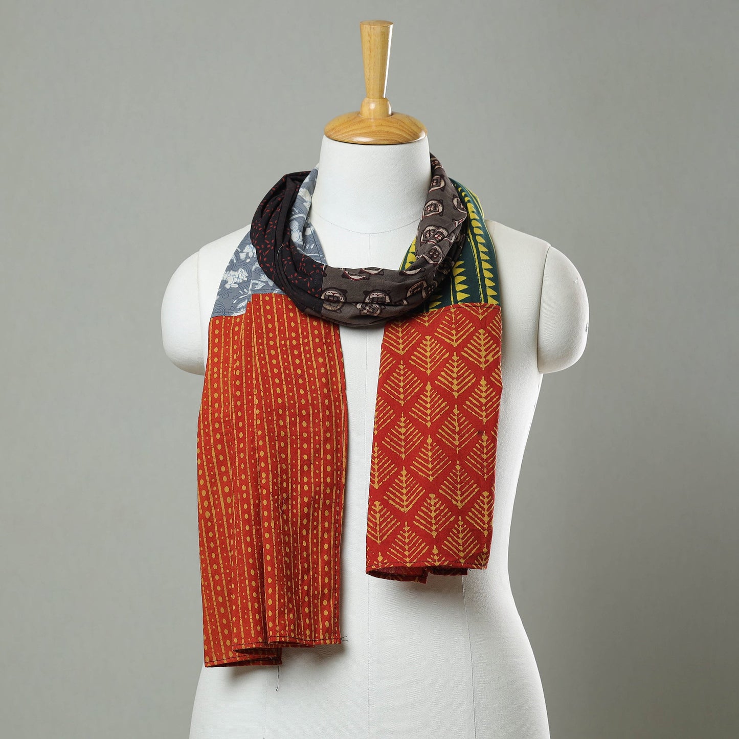 Patchwork Block Printed Cotton Stole