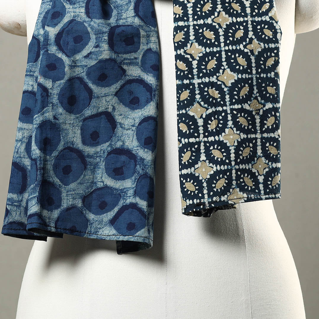  Patchwork Block Printed Cotton Stole 06 Online at iTokri.com