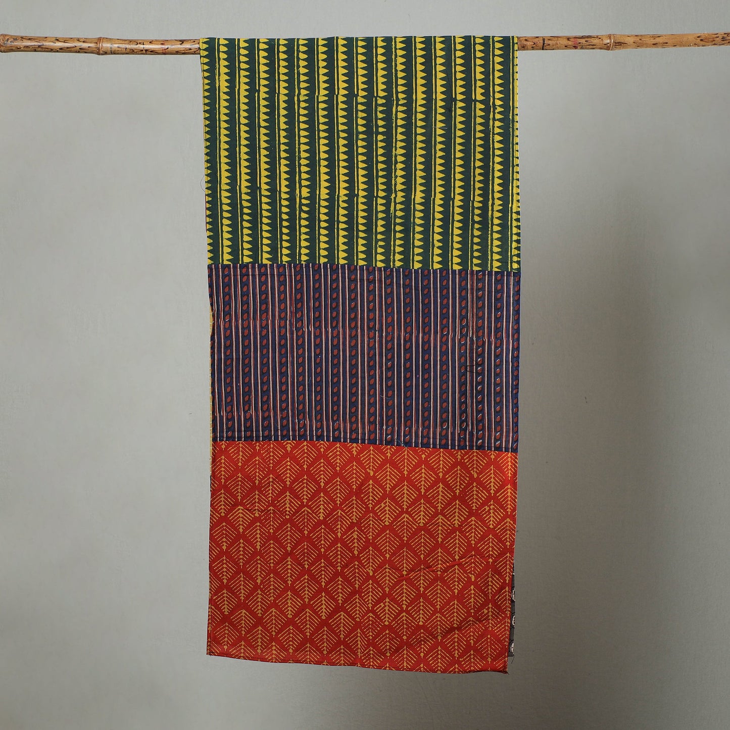 Patchwork Block Printed Cotton Stole