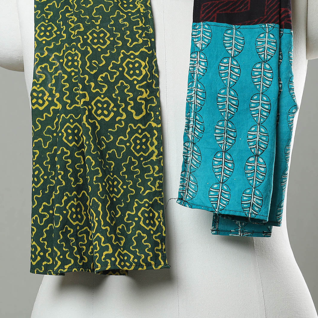 Patchwork Block Printed Cotton Stole