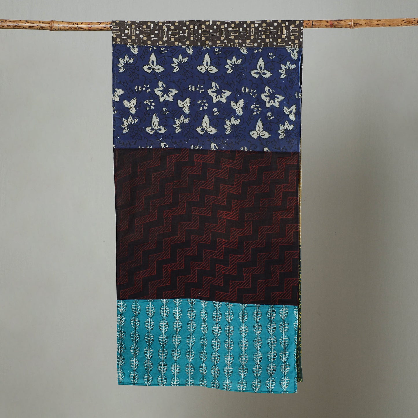Patchwork Block Printed Cotton Stole