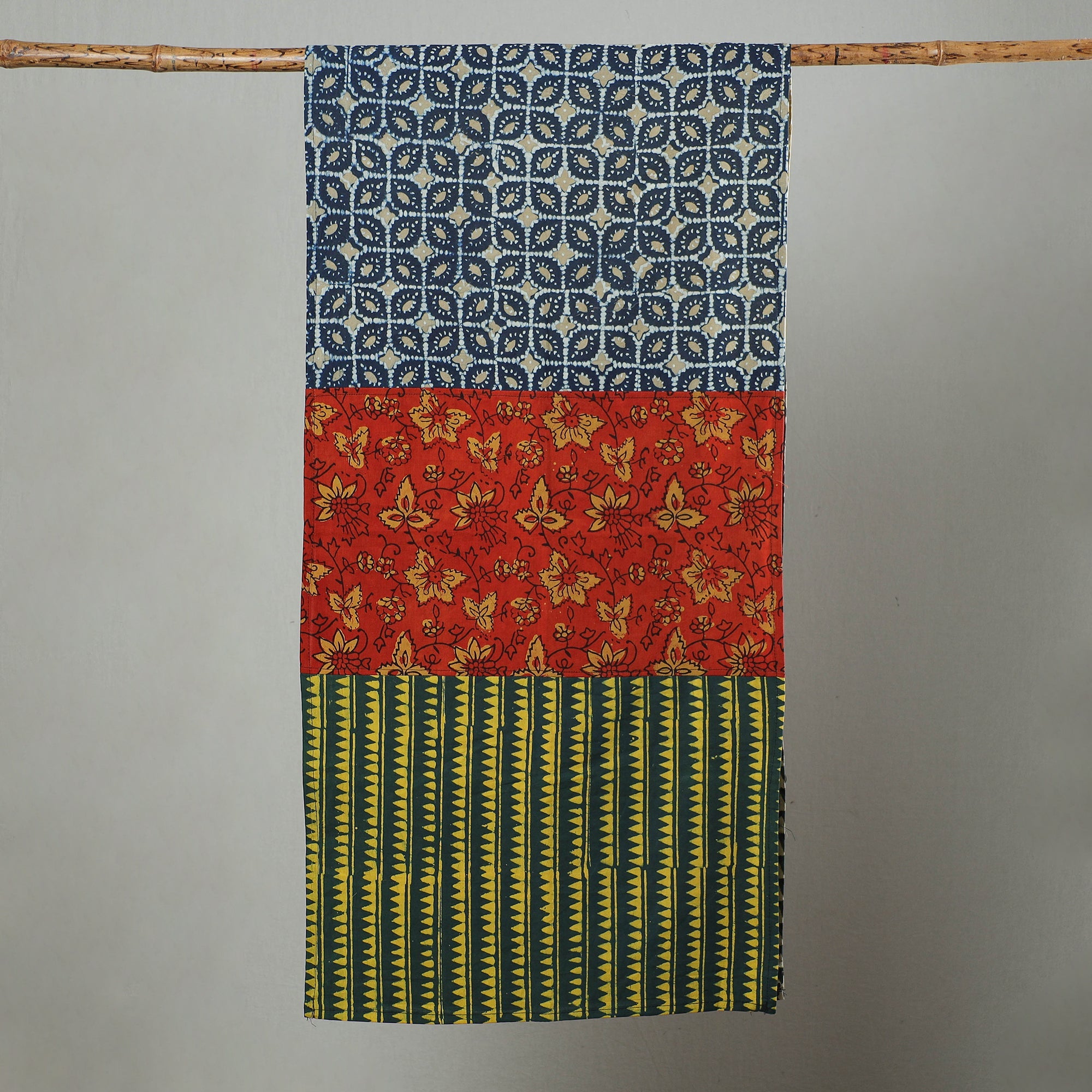 Patchwork Block Printed Cotton Stole