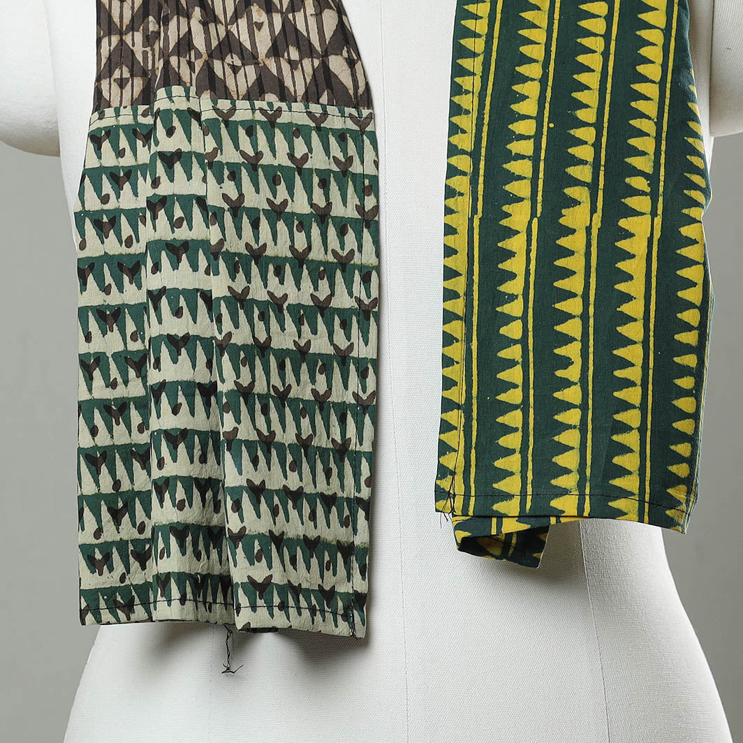 Patchwork Block Printed Cotton Stole