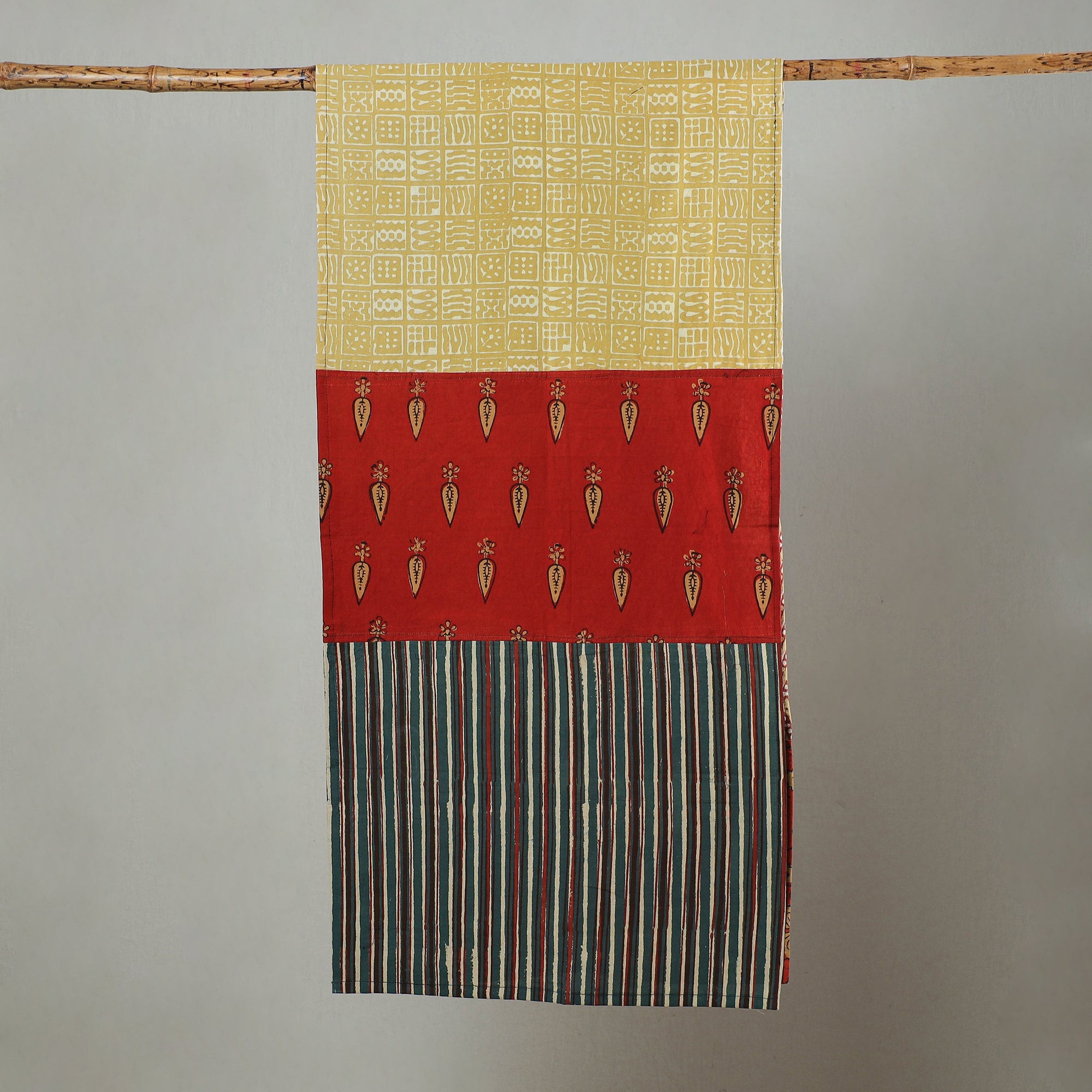 Patchwork Block Printed Cotton Stole